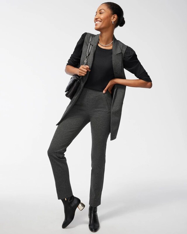 Juliet Ponte Jacquard Ankle Pants - image 2